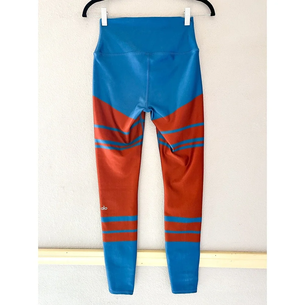 Alo Yoga Highwaist Airlift‎ Airbrush Leggings in Cobalt Marathon Size Medium
